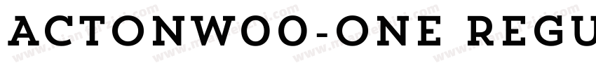 ActonW00-One Regular字体转换